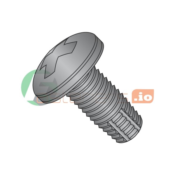 Newport Fasteners Thread Cutting Screw, #4-40 x 1/4 in, Black Oxide Steel Pan Head Phillips Drive, 10000 PK 749367 - main
